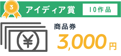 アイディア賞 商品券3,000円